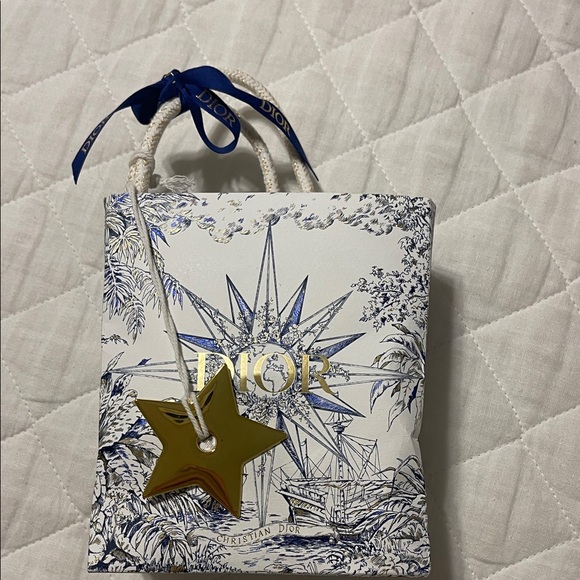 Dior Navy and Cream Toile de Jouy Twilly Scarf
